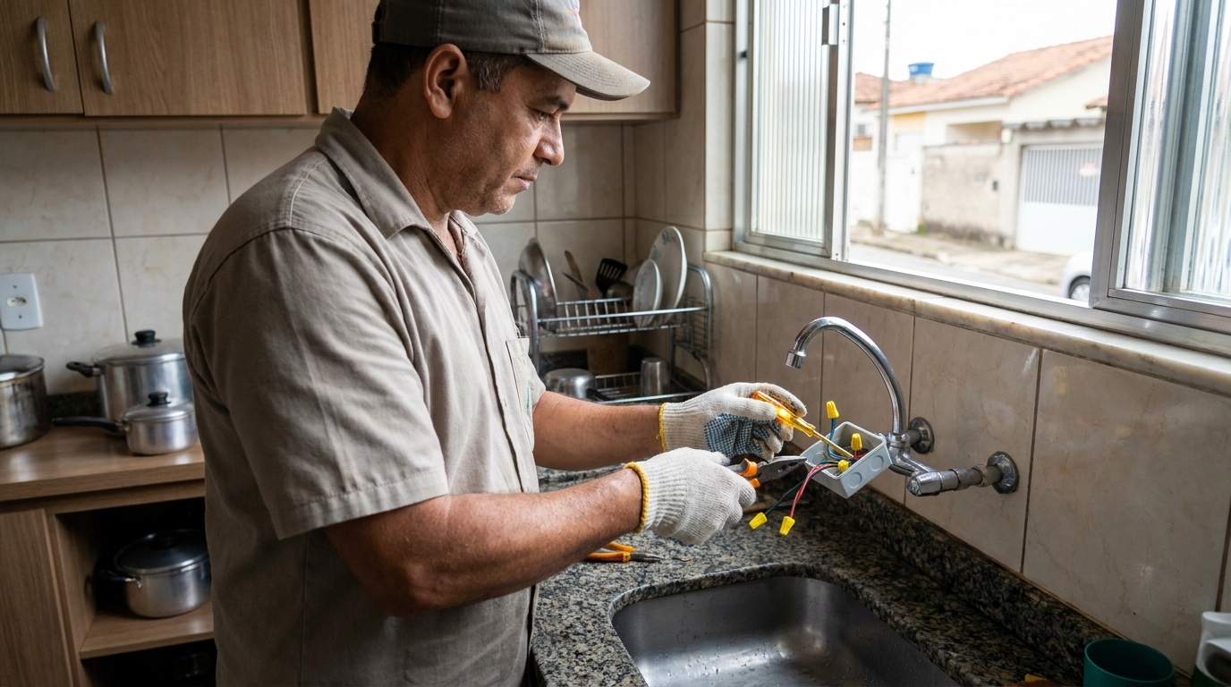 Instalacao de torneira eletrica profissional em Campinas‑SP